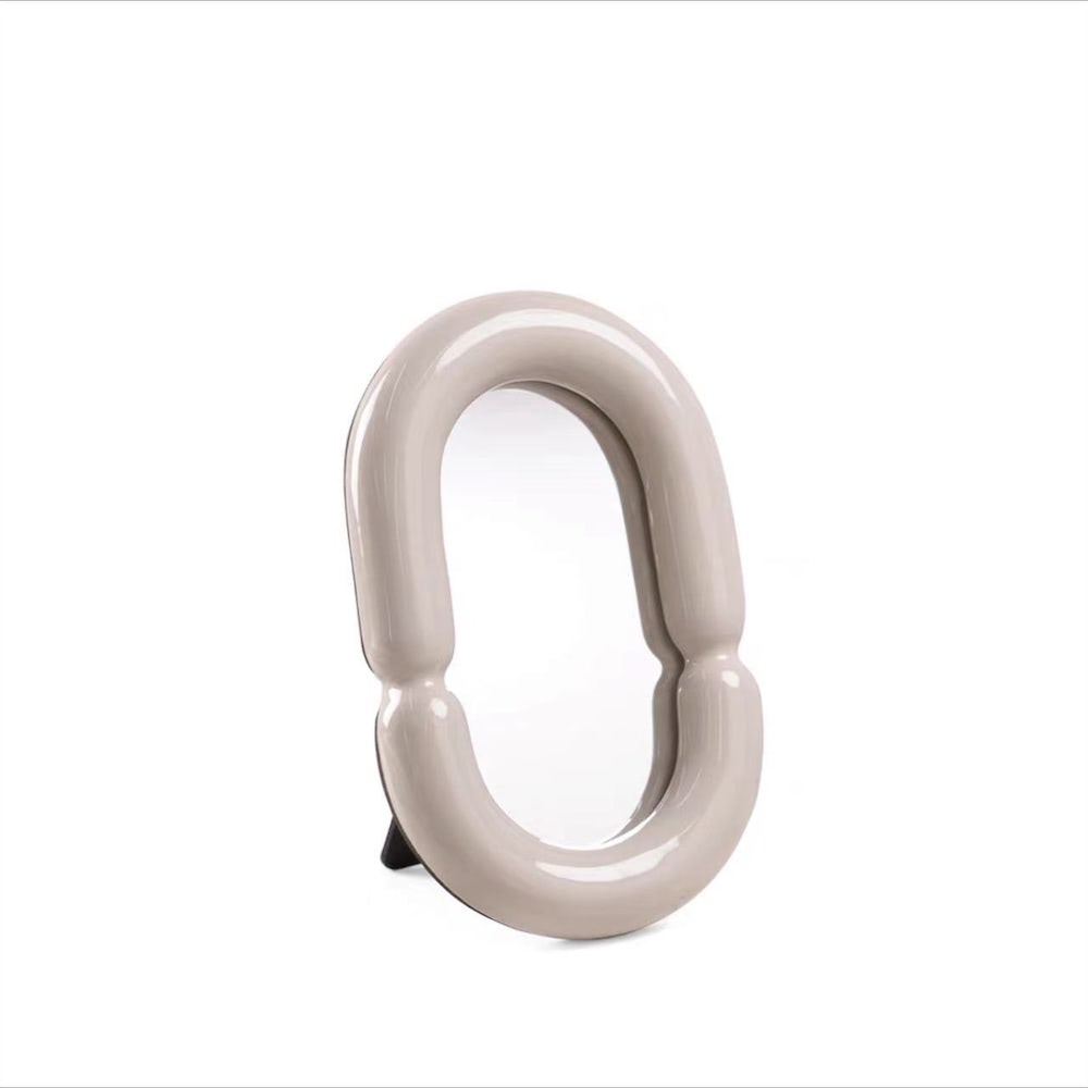 Girl Ceramic Makeup Mirror