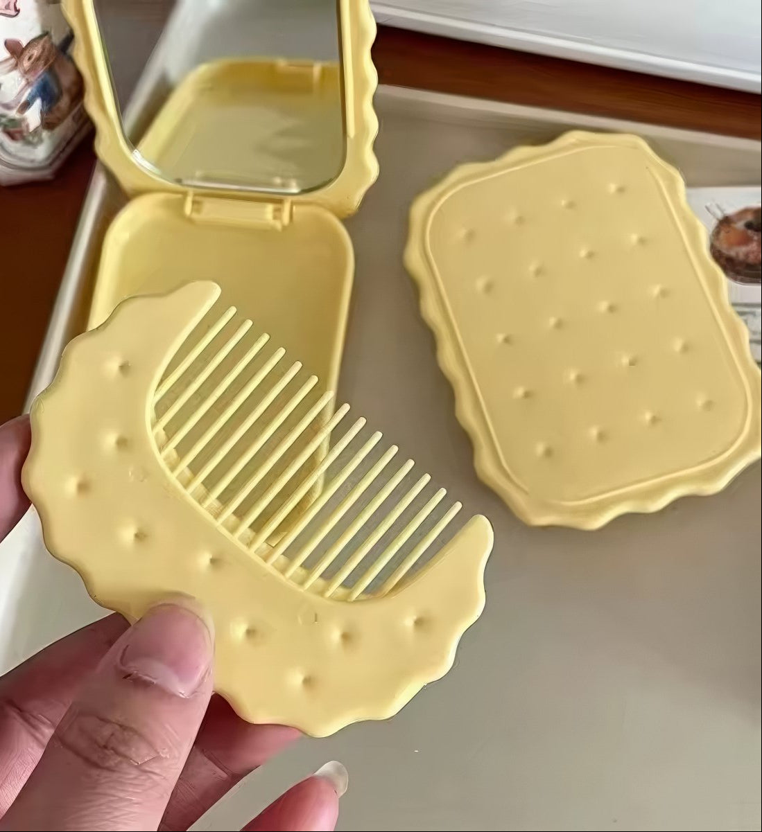 Biscuit Makeup Pocket Mirror