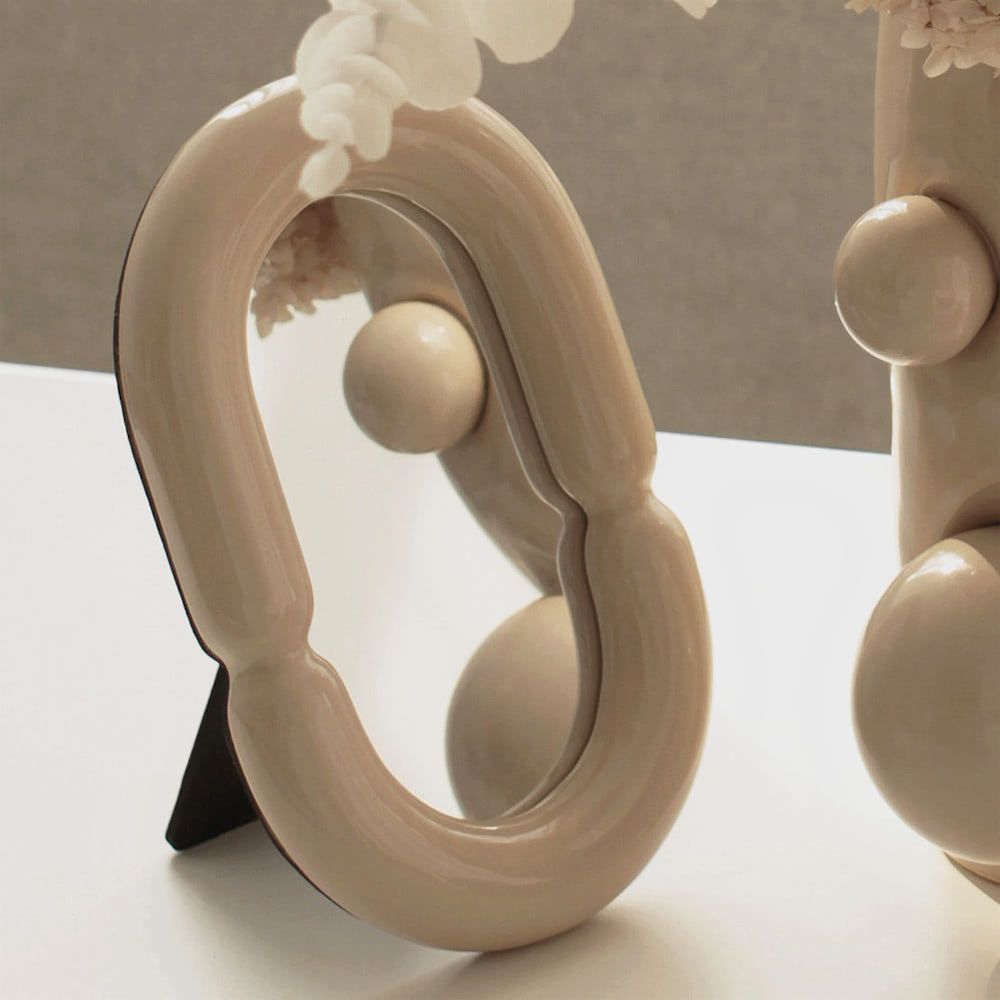 Girl Ceramic Makeup Mirror